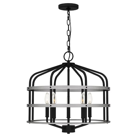 Avignon 5-Light Matte Black Pendant